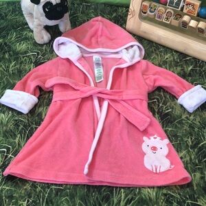 Baby Girl Pink bath robe 🐷